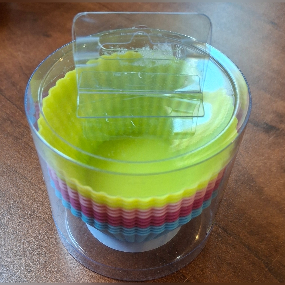 Bakelicious Set Of 12 Silicone Bake Cups Multi-Colored 73917